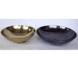 Bol de service à salade en métal décoratif moderne de haute qualité carré en fonte d'aluminium avec motif rond décor de cuisine prix de gros - Product Image 4