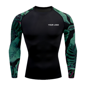 "Men's Anti UV Rash Guard Long Sleeve Swim Shirt Sublimated Polyester Spandex Quick Dry <b>Surfing</b> Beach Wear OEM ODM Wholesale" - Product Image 6
