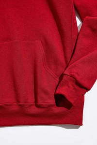 Pull à capuche personnalisé pour homme, automne, 100% coton molletonné, imprimé numérique, brodé, coupe oversize, couleur bordeaux - Product Image 5