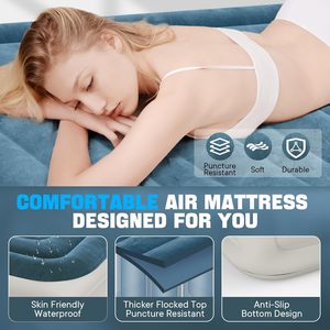 Twin Air Mattress with Built-in Pump, Foldable Inflatable <b>Bed</b> with Storage <b>Bag</b> - Product Image 3