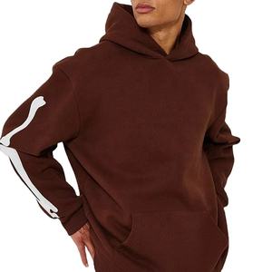 Sudadera con capucha Unisex de alta calidad con logotipo personalizado bordado francés Terry Streetwear peso pesado de talla grande Anti-retráctil para hombres - Product Image 1