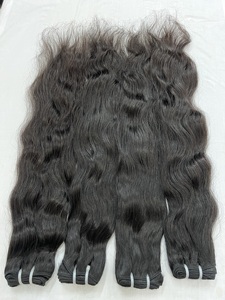 Vente en gros de cheveux indiens de haute qualité à cuticules alignés Remy de grade 10A droits pour les faisceaux de fermeture Machine à double trame - Product Image 4