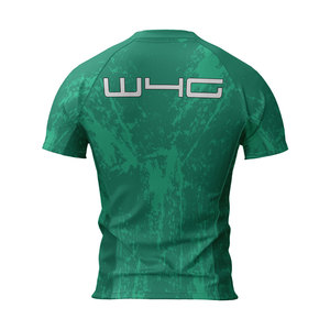 Maillot de sport personnalisé à manches courtes, léger, extensible dans quatre directions, respirant, séchage rapide, antibactérien, écologique, coupe ajustée - Product Image 5