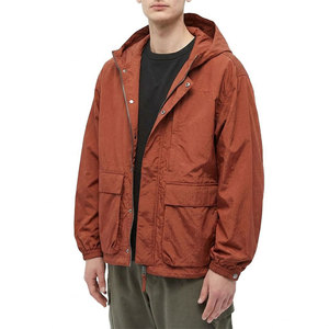 Custom Print Designer Streetwear Japanese Hooded <b>Long</b> Front Logo <b>Winter</b> <b>Jacket</b> with Contrast Stitch Polyester/Nylon Material - Product Image 1