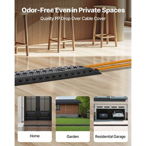 Copertura per cavi resistente con capacità di carico di 17.500 libbre/asse, rampa protettiva per cavi e tubi, copricavo per pavimento alto, guaine per cavi - Product Image 2