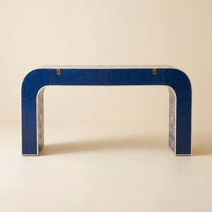 Mesa de Consola con Diseño Floral y Incrustaciones de Hueso Hechas a Mano, con Cajón de Almacenamiento para Sala de Estar y Uso en Hoteles - Product Image 3