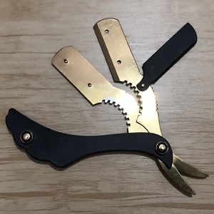 มีดโกนหนวดตรงแบบมืออาชีพ ทำจากสแตนเลส พร้อมด้ามจับเหล็ก - Product Image 5