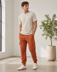 Pantalon de jogging décontracté pour homme en toile épaisse anti-rides, personnalisé OEM, avec taille élastique et finition délavée, en nylon, collection 2026 - Product Image 6