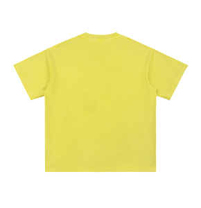 เสื้อยืดโอเวอร์ไซส์ผ้าฝ้ายฟอกทรงหลวมสไตล์สตรีทแวร์ แขนสั้นทรงหลวมไหล่ตก  ปักโลโก้ได้ตามต้องการ - Product Image 4