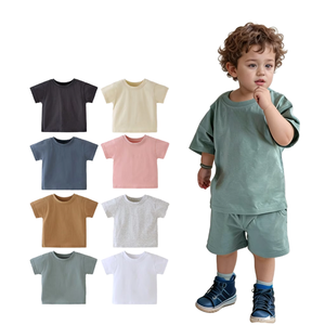 T-shirt personnalisé pour enfants, color block, 2-8 ans, garçons, été, 100% coton, col rond, écologique, décontracté, manches courtes, OEM, vente en gros - Product Image 6