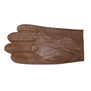 Guantes de Conducción para Hombre, Perforados, de Cuero Marrón de Lujo, Ligeros, Sin Forro, Cómodos, Estilo Clásico, Agarre Seguro - Product Image 3