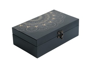Boîte en bois gravée au laser, imprimée, pour bijoux, boîte de rangement en bois imprimée pour cadeaux haut de gamme, vente en gros - Product Image 2