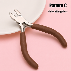 Mini Jewelry Making <b>Pliers</b> <b>Set</b> with Brown Ergonomic Handles for Wire Wrapping Beading DIY Jewelry Repair Tools - Product Image 5