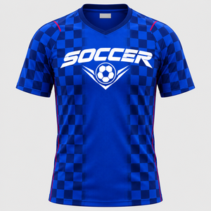 Maillot de football 100 % polyester, personnalisé, imprimé numériquement, service OEM, coupe moderne, respirant - Product Image 4