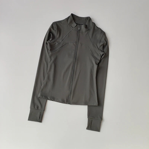 Traje de Yoga para Mujer, Chaqueta Deportiva de Alta Gama con Cuello Alto, Manga Larga, Transpirable, de Spandex, para Correr, Entrenamiento, Fitness, Resistente al Viento - Product Image 6