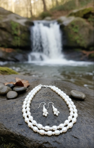 สร้อยคอลูกปัดไข่มุกของผู้หญิงคลาสสิกสำหรับงานแต่งงานและของขวัญ - Product Image 3