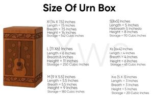 Urne funéraire pour guitariste gravée à la main, en bois de palissandre, souvenir personnalisé - Product Image 2