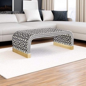 ILAHI's Bone Inlay <b>Table</b> Modern Design Agate Detailing <b>Storage</b> Portable Home Furniture - Product Image 1