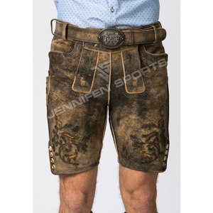 Services OEM, prix raisonnable, shorts pour hommes en daim de chèvre, dernier style, design personnalisé, streetwear, respirant, Lederhosen. - Product Image 2