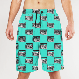 Shorts de Baño para Hombre con Estampado, Secado Rápido, Casuales, con Cordón en la Cintura, de Longitud Media - Product Image 1