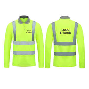 Camisetas de Trabajo de Manga Larga de Alta Visibilidad Reflectantes, Camisetas de Seguridad con Cuello Redondo y Polo, Uniformes para Ingeniería Industrial y Construcción - Product Image 4