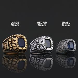 Bague personnalisée BOJ 026, gravée avec votre nom et vos logos sur mesure, faite à la main en argent 925 plaqué or, design unique, prix bas, en solde - Product Image 2