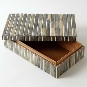 Boîte à bijoux en corne polie naturelle avec incrustations exquises, organisateur multifonctionnel parfait pour bijoux en corne, boîte de rangement personnalisée - Product Image 1
