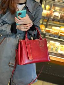 Bolsos de Mano de Cuero Genuino de Moda de Lujo 2024 para Mujer, Bolsos Cruzados de Hombro con Cadenas, Borlas, Cierre de Cremallera, Gran Capacidad, Portátiles - Product Image 3