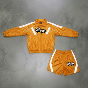 Conjunto de Pantalones Cortos y Chaqueta Cortavientos de Nailon al por Mayor, Conjunto de Dos Piezas con Bloques de Color Personalizados, Traje Deportivo para Hombre - Product Image 2