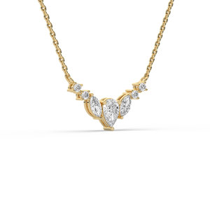 Unique 0.5 Ct Pear Cut Lab Grown Diamond Pendant 925 <b>Silver</b> Gold Unique Style Engagement Pendant for Women - Product Image 2