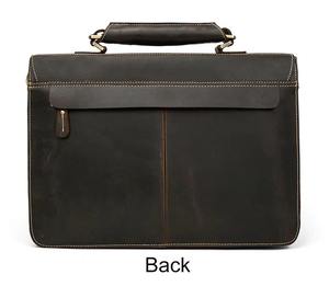 Maletín de Cuero 100% Genuino Vintage para Uso Diario, Oficina, Negocios, Portátil, para Hombre, LLB-0351 - Product Image 3