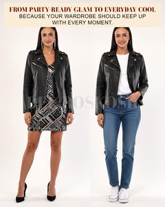 New Fashion Ladies Genuine <b>Sheepskin</b> Bomber <b>Jacket</b> Autumn Wholesale Motorcycle Loose Custom Leather <b>Jacket</b> for Women Wholesale - Product Image 5