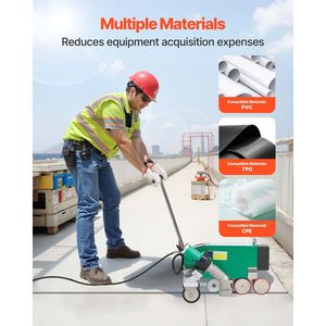 Máquina de Soldadura de Plástico PVC TPO CPE de Alta Potencia de 4200 W, Soldador de Techos de Aire Caliente de 220 V, Ancho de 1.57 Pulgadas, Grosor de 0.04 Pulgadas, Longitud de 68 Pulgadas, Nuevo - Product Image 6
