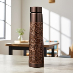 Decorative Copper <b>Water</b> <b>Bottle</b> with Traditional Craftsmanship Reusable <b>Metal</b> Drinkware for Lifestyle Stores - Product Image 2