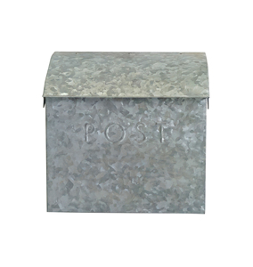 Farmhouse Galvanized Metal Mailbox Embossed <b>Post</b> Curved Lid <b>Wall</b> Mount Outdoor Letter <b>Box</b> Home Exterior <b>Wall</b> Decoration - Product Image 6