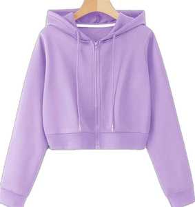 450 GSM coton coréen imprimé sweats à capuche pour femme Logo personnalisé pleine fermeture éclair pull sweat surdimensionné respirant tricoté à capuche - Product Image 3