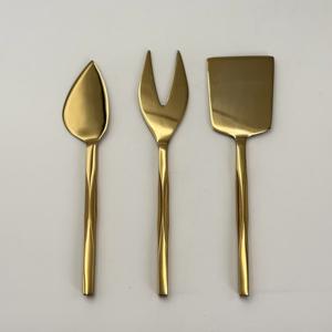 Ensemble de couteaux à fromage en acier inoxydable plaqué or avec trancheuse à fromage et épandeur à fromage, idéal pour restaurant, maison, hôtel, au prix le plus bas - Product Image 1