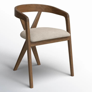 เก้าอี้รับประทานอาหารดีไซน์มินิมอล ทำจากไม้สักแท้ สำหรับเฟอร์นิเจอร์ในบ้าน พร้อมโครงสร้างที่แข็งแรงทนทาน - Product Image 1