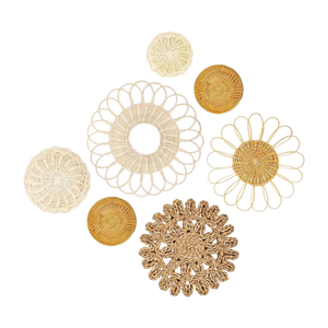 Handmade Modern Vintage <b>Rattan</b> Wall <b>Basket</b> Home Decoration Vietnam Patterned Plant Weave Washable Art Theme Wall <b>Hanging</b> - Product Image 6