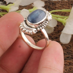 Anillo de Plata de Ley con Turquesa Natural para Mujer, Joyería Clásica de Moda para Bodas, Venta al por Mayor - Product Image 2