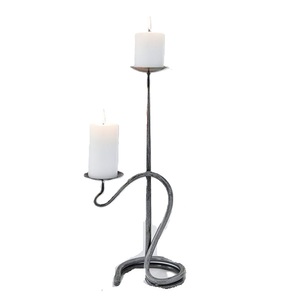 Ensemble de 2 chandeliers vintage en laiton avec poignées pour la décoration intérieure, éclairage d'ambiance, maintien sécurisé de bougies standard ou de bougies LED coniques - Product Image 4