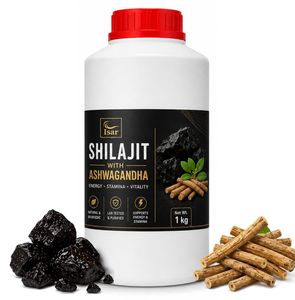 Résine de Shilajit de l'Himalaya de qualité supérieure 1 kg avec Ashwagandha, résine de Shilajit 100 % naturelle testée en laboratoire, riche en acide fulvique et en minéraux - Product Image 1