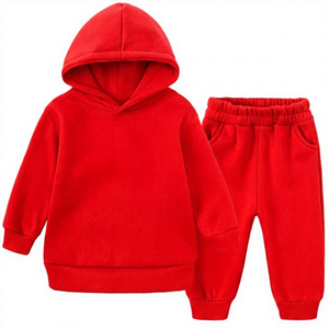 Conjunto Deportivo con Capucha para Bebés, Color Sólido, Spandex/Poliéster, Ecológico, Informal, para Invierno, Manga Larga, Bolsillos Laterales, Elástico - Product Image 4