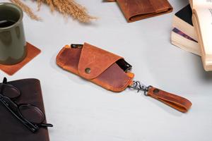 Premium Genuine Leather Glasses Cover Soft Cowhide Pouch Luxury <b>Slim</b> Handmade Reading Spectacles Case Holder LGC-0078 - Product Image 3