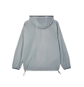เสื้อแจ็คเก็ตวิ่งกันลมแบบซิปเต็มตัว น้ำหนักเบา กันน้ำ สำหรับฤดูร้อน ระบายอากาศได้ดี ซับในตาข่ายแบบกำหนดเอง ผ้าไนลอนเนื้อหยาบ - Product Image 5
