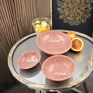 Hot Selling <b>Pink</b> Resin Salad Serving <b>Bowl</b> Resin Food <b>Bowl</b> for Home Decorative by ZAM ZAM IMPEX - Product Image 1