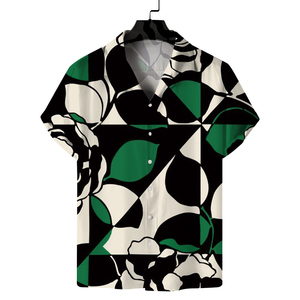 เสื้อเชิ้ตฮาวายพิมพ์ลายลำลองคุณภาพสูงลดราคาพิเศษ แขนสั้น คอคิวบา สำหรับผู้ชาย เสื้อเชิ้ตหรูหรา - Product Image 2