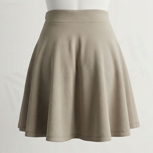 Women High Waist A-Line Mini <b>Skirt</b> Solid Color Pleated Comfortable Woven Polyester <b>Skirt</b> All Seasons Wear - Product Image 2