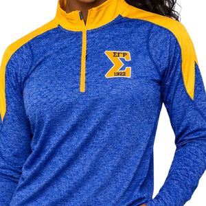 <b>Women</b> <b>Quarter</b> <b>Zip</b> Pullover Sorority Inspired Long Sleeve Athletic <b>Sweatshirt</b> Casual College Activewear Lightweight Sports Top - Product Image 6