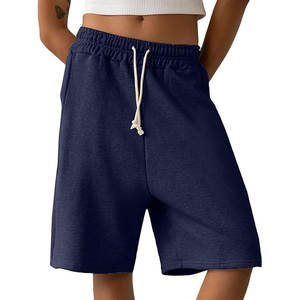 Baggy Bermuda Sweat Shorts for <b>Women</b> Y2K Wide Leg Long Sweat Shorts Preppy Knee Length Sweat - Product Image 5